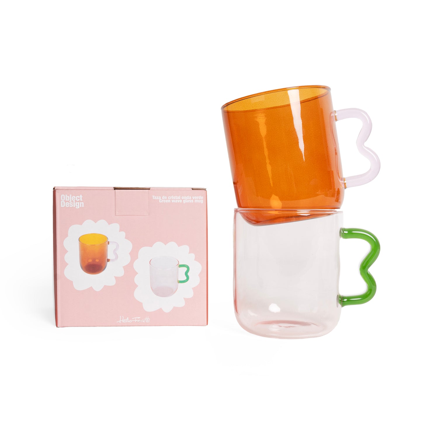 Green Wave Glass Mug