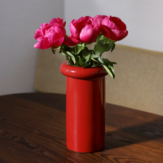 Vase turban burgundy
