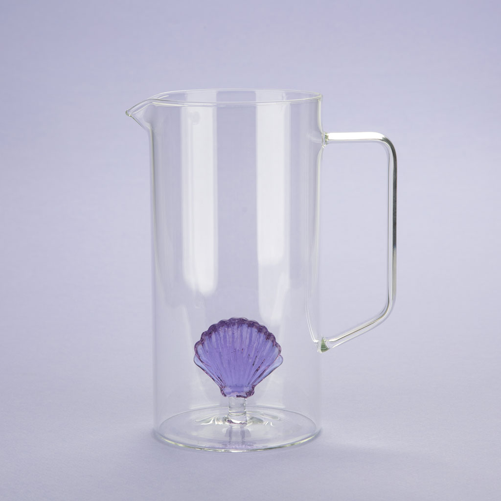 Jar Atlantis Shell lilac glass