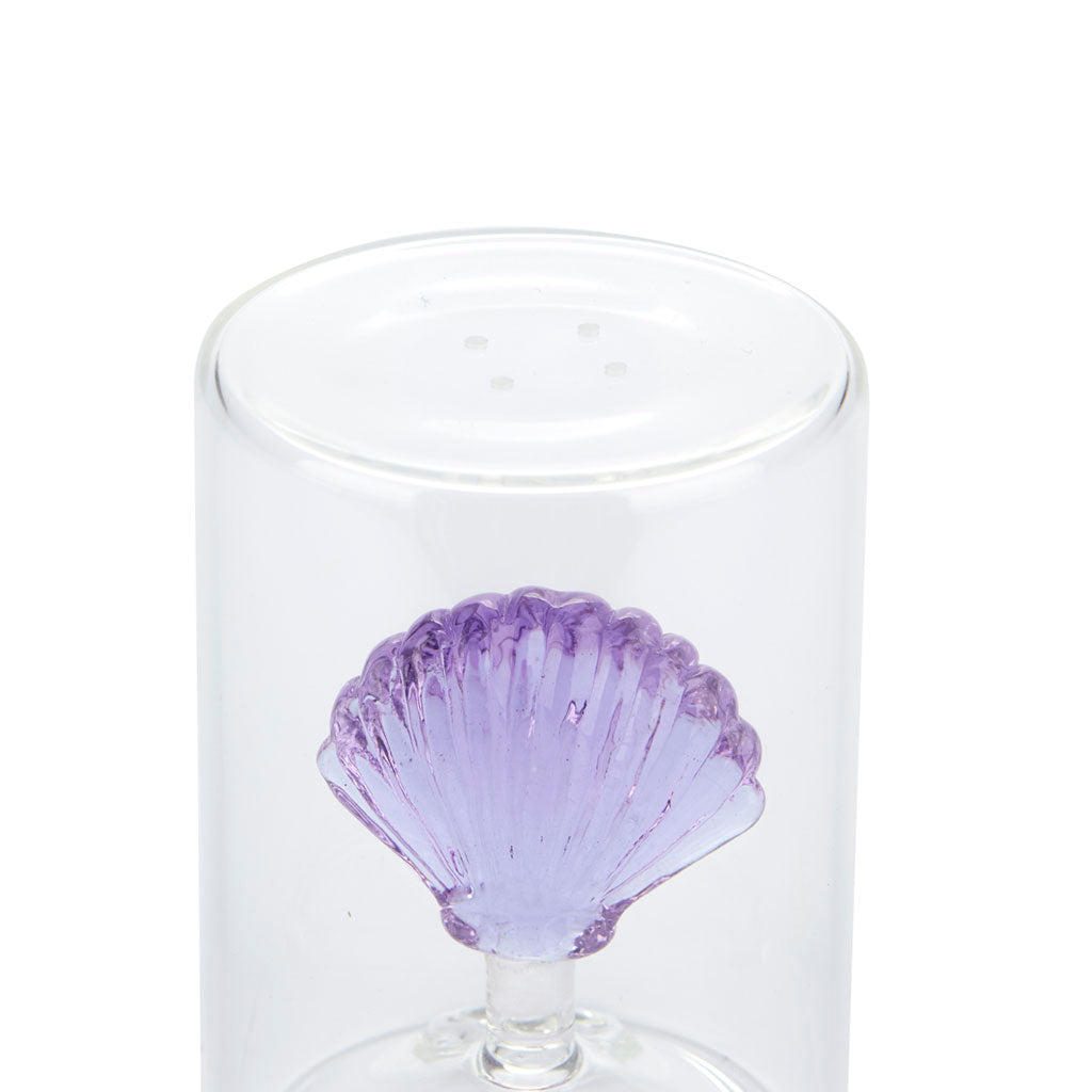 Salt shaker Atlantis Shell lilac glass